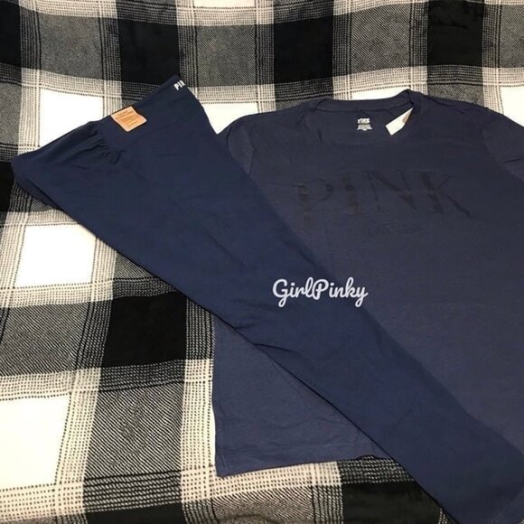victoria secret PINK leggings outfit with CAMPUS MIDNIGHT NAVY TEE SIZE 2XL - Picture 11 of 11